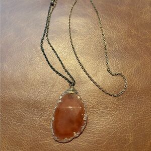 Elegant Orange Pendant Necklace
